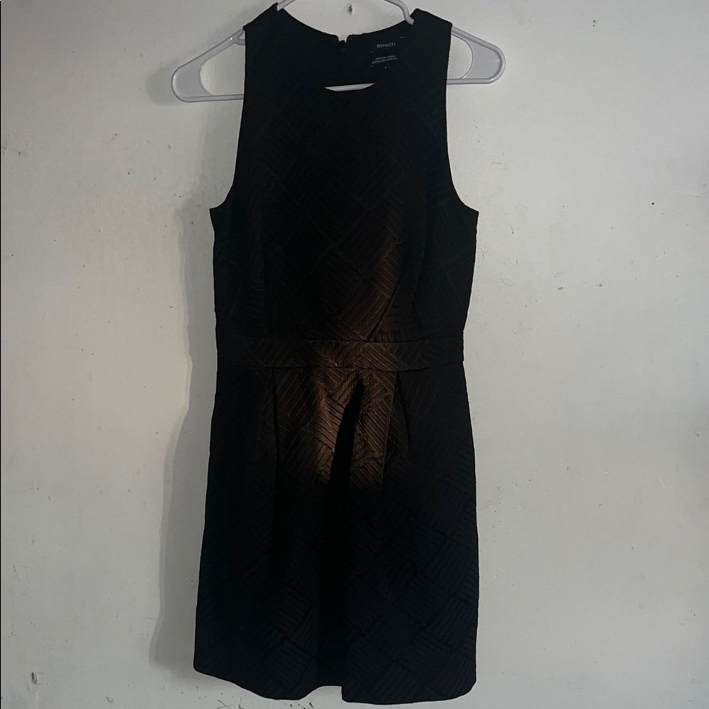 RW&CO. Black Textured Mini Dress